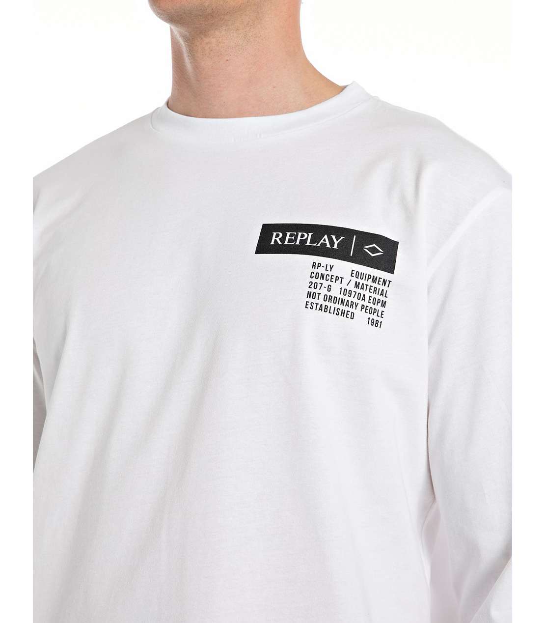 ベーシックジャージープリント ロングTシャツ 詳細画像 ホワイト 3